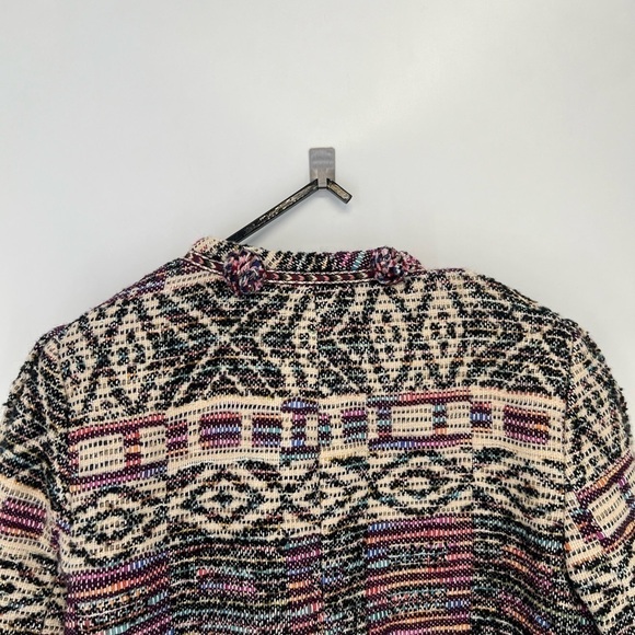 Zara Jacquard Tweed Tribal Aztec Ethic Printed Vtg Inspired Wool Blend Jacket - Picture 9 of 10